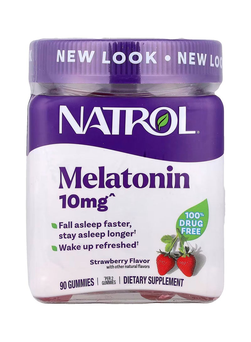 ناترول، ميلاتونين، فراولة، 10 مجم، 90 علكة - Image 1